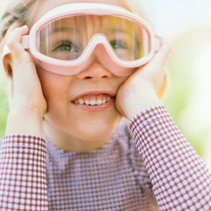 Girls’ Cocoa Gingham Rashguard One Piece