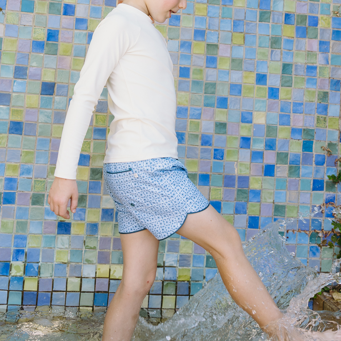 Boys’ Azul Tile Boardie