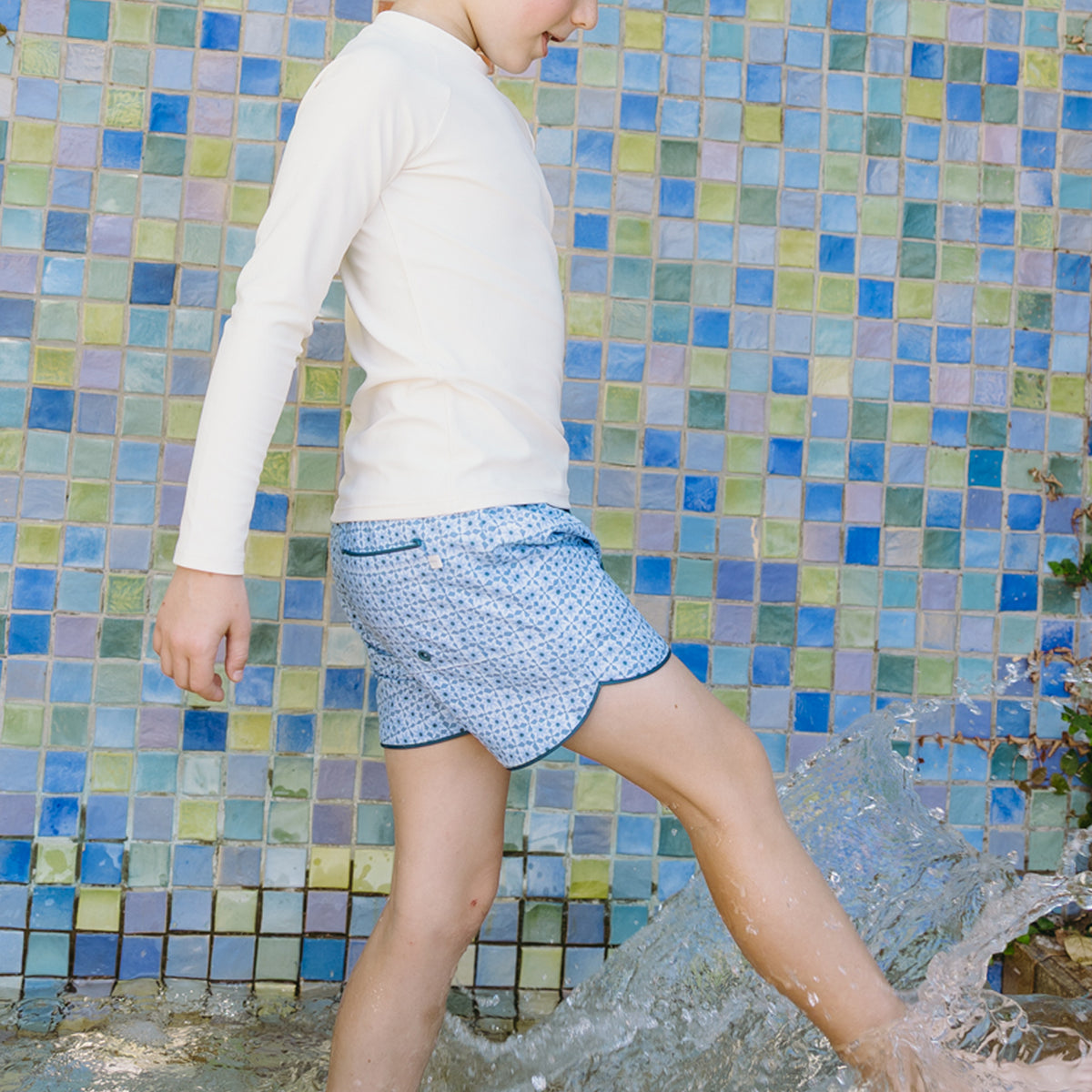 Boys’ Azul Tile Boardie