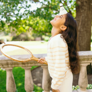 Unisex Cream and Tan Stripe Knit Cardigan