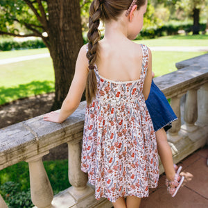 Girls’ Mercado Bloom Square Neck Dress