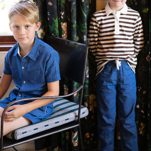 Boys’ Chambray Short Sleeve Button Down Shirt