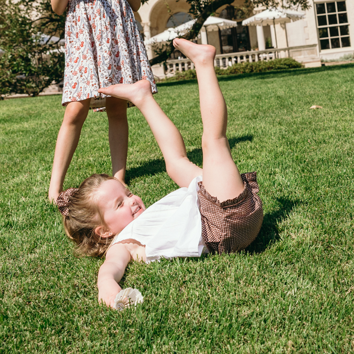 Girls’ Cocoa Gingham Ruffle Shorts