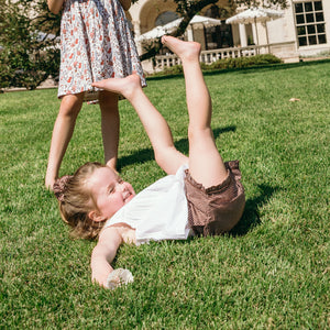 Girls’ Cocoa Gingham Ruffle Shorts