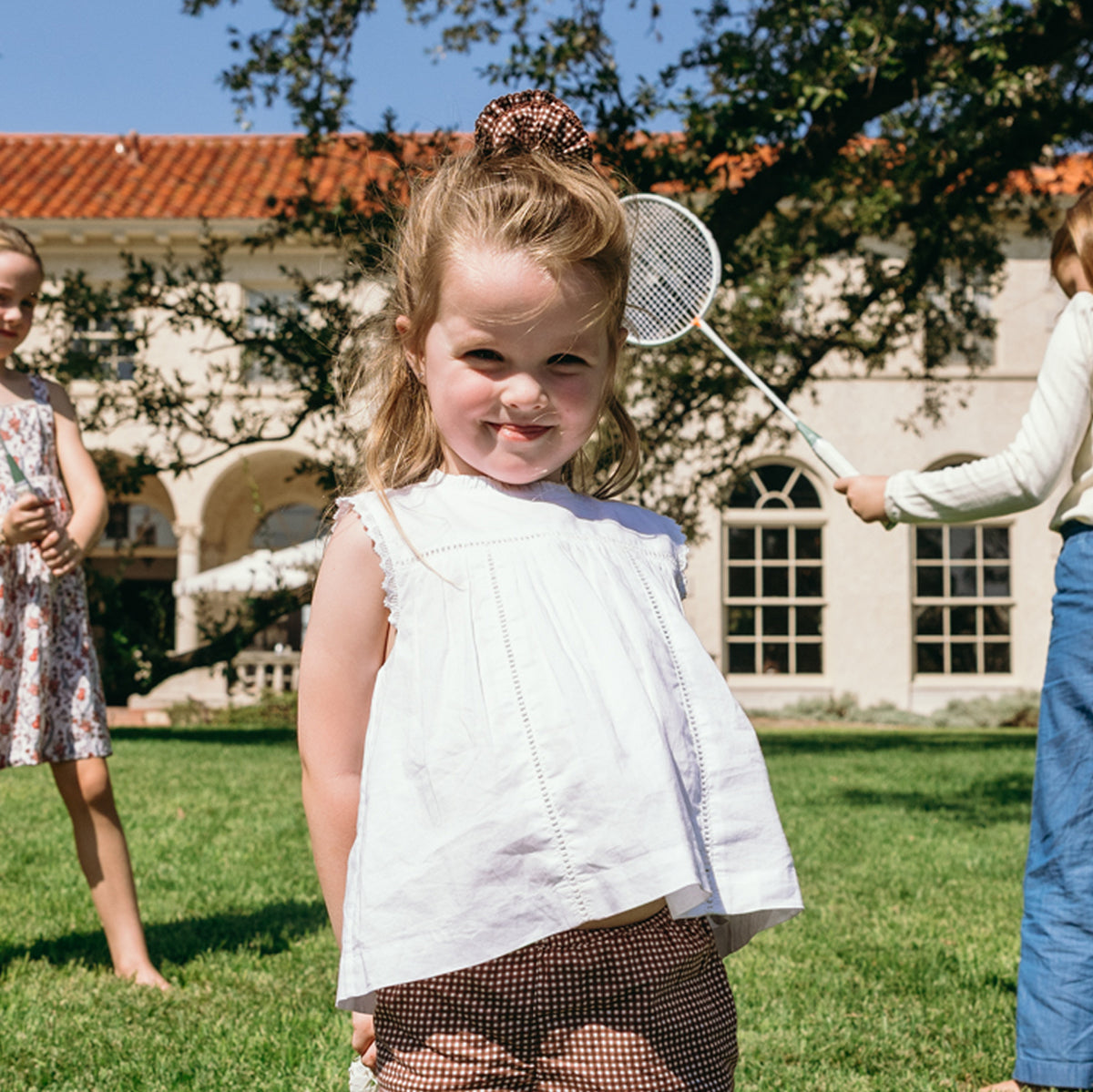 Girls’ White Align Tank