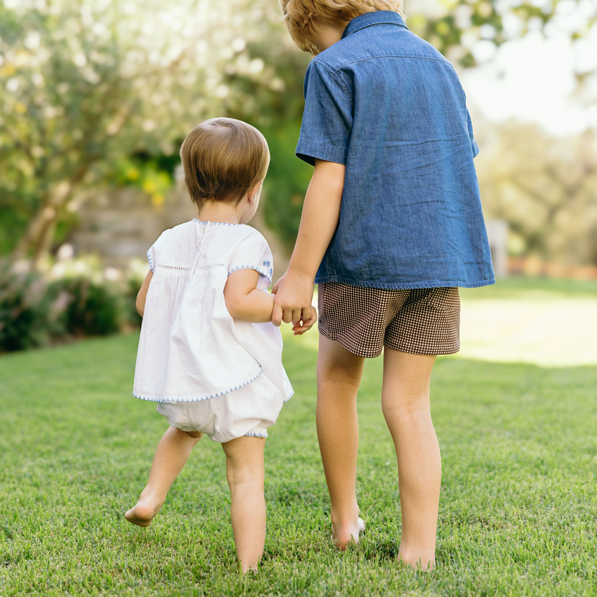 Baby Girls’ White Embroidered Top and Bloomer Set