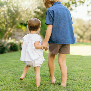 Baby Girls’ White Embroidered Top and Bloomer Set