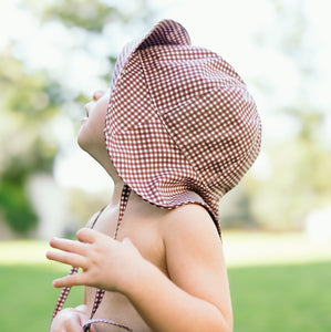 Baby Cocoa Gingham Sun Hat