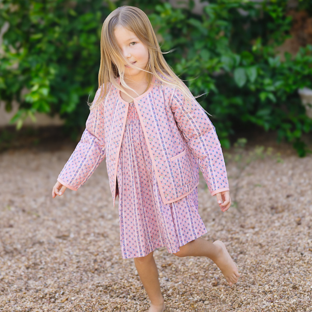 Unisex Rosa Vine Quilted Jacket