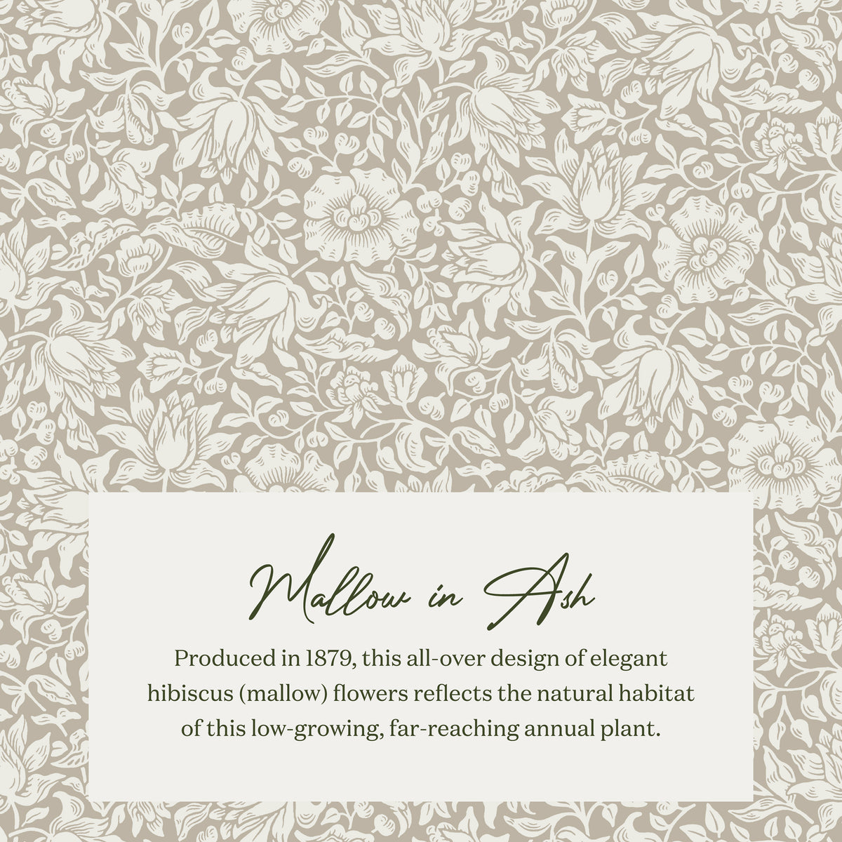Morris & Co. x Namesake Crawford Gliding Ottoman Mallow in Ash