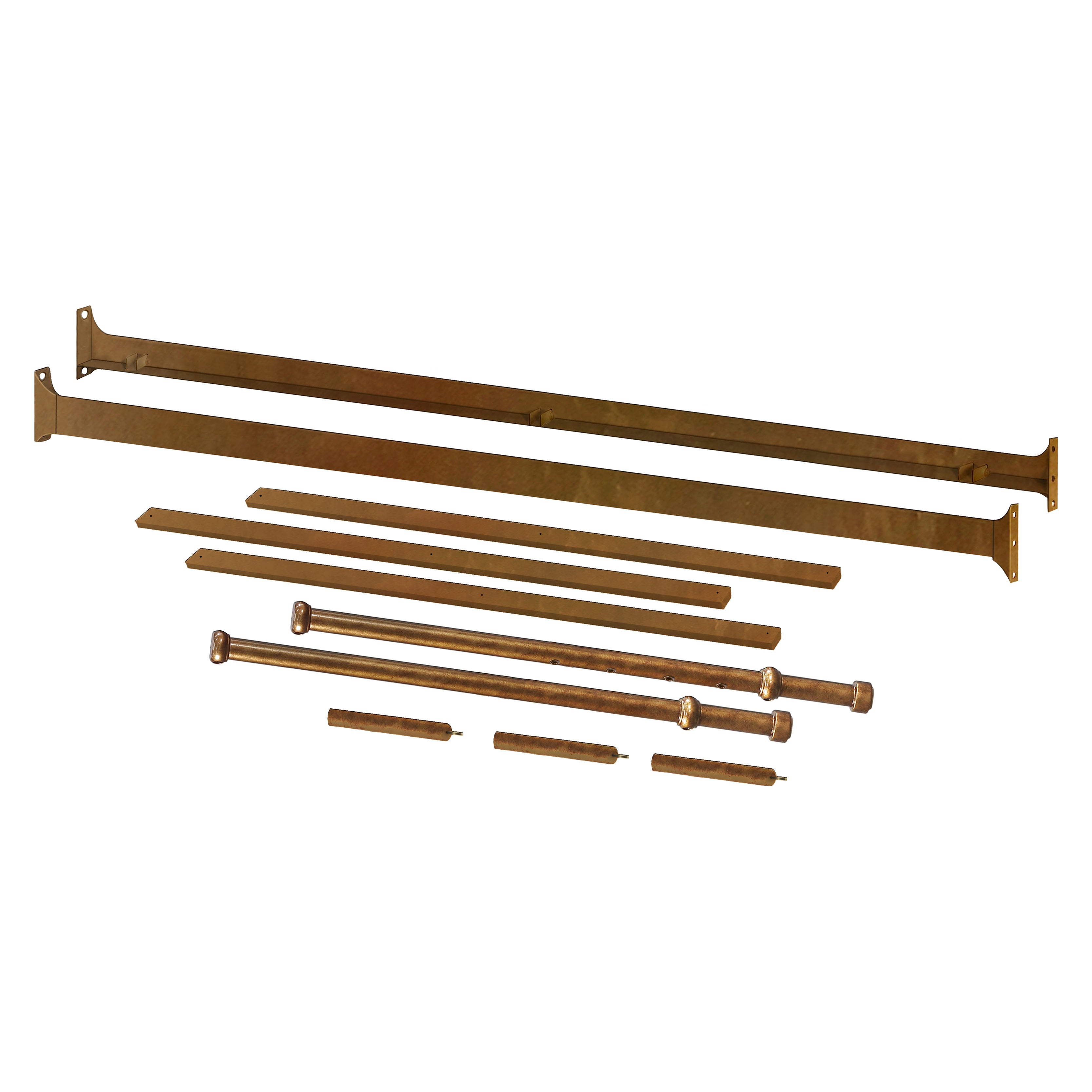 Winston Mini Crib Twin Size Conversion Kit in Vintage Gold