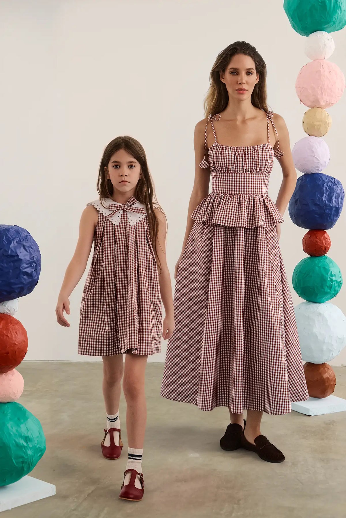 Besty Dress in Cotswold check with the Kids Marianne Dress.