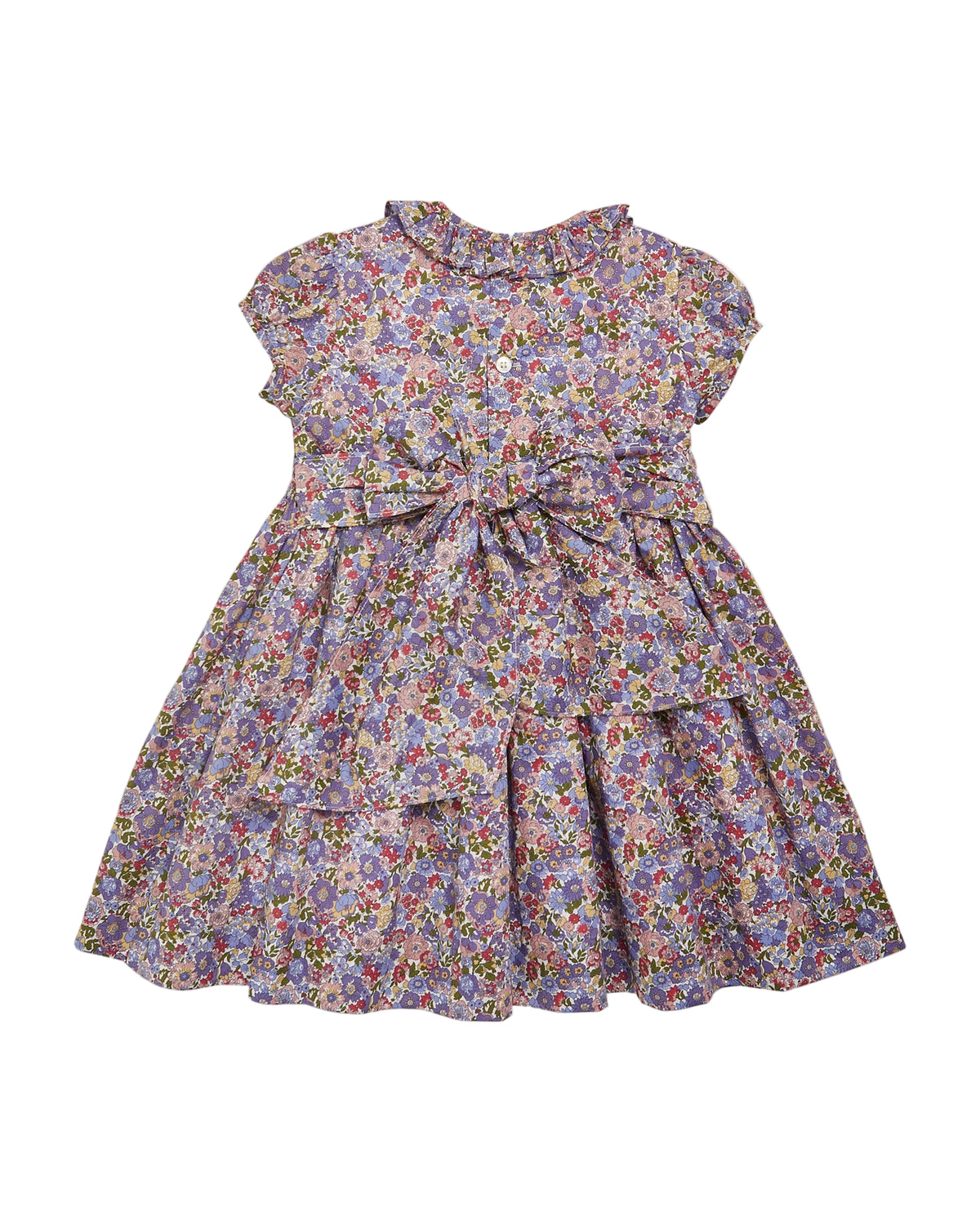 Floral dress with a bow on a white background