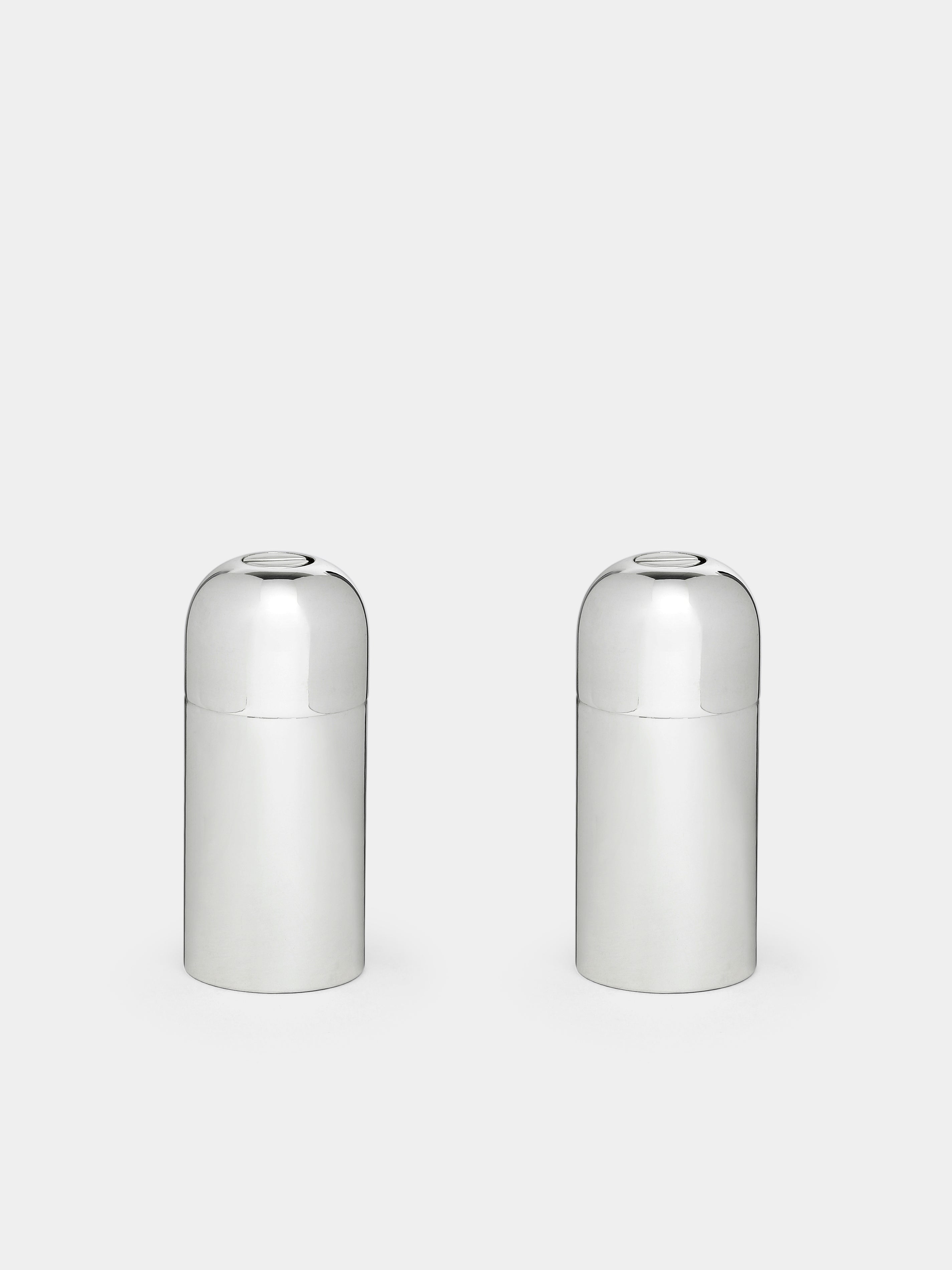 Chiarugi 1952 Silver-Plated Brass Mini Salt and Pepper Mill (Set of 2)