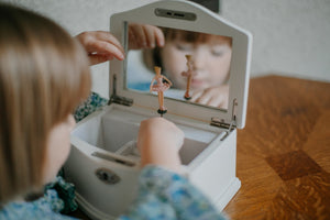 Musical Ballerina Box - Blue Floral - Nells Archdale