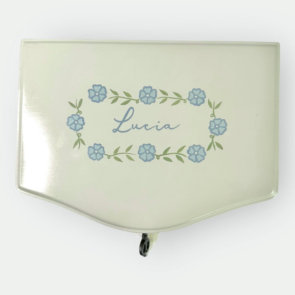 Musical Ballerina Box - Blue Floral - Nells Archdale
