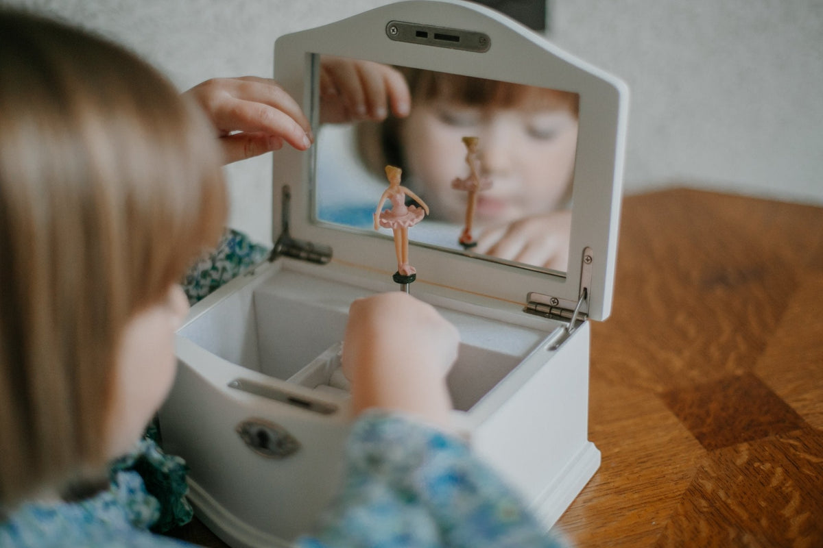 Musical Ballerina Box - Blue Garland - Nells Archdale