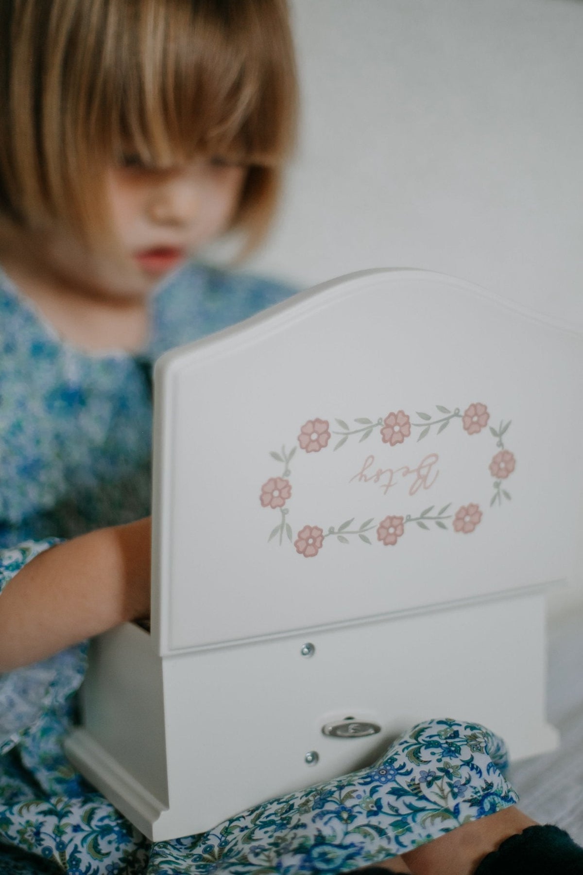 Musical Ballerina Box - Pink Floral - Nells Archdale