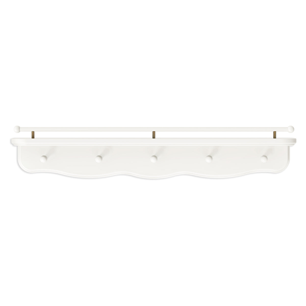 Liberty 31" Wall Shelf with Hooks in Warm White