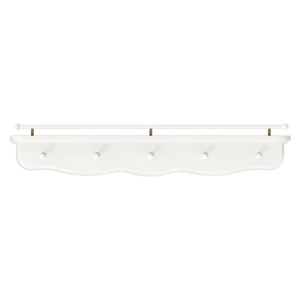 Liberty 31" Wall Shelf with Hooks in Warm White