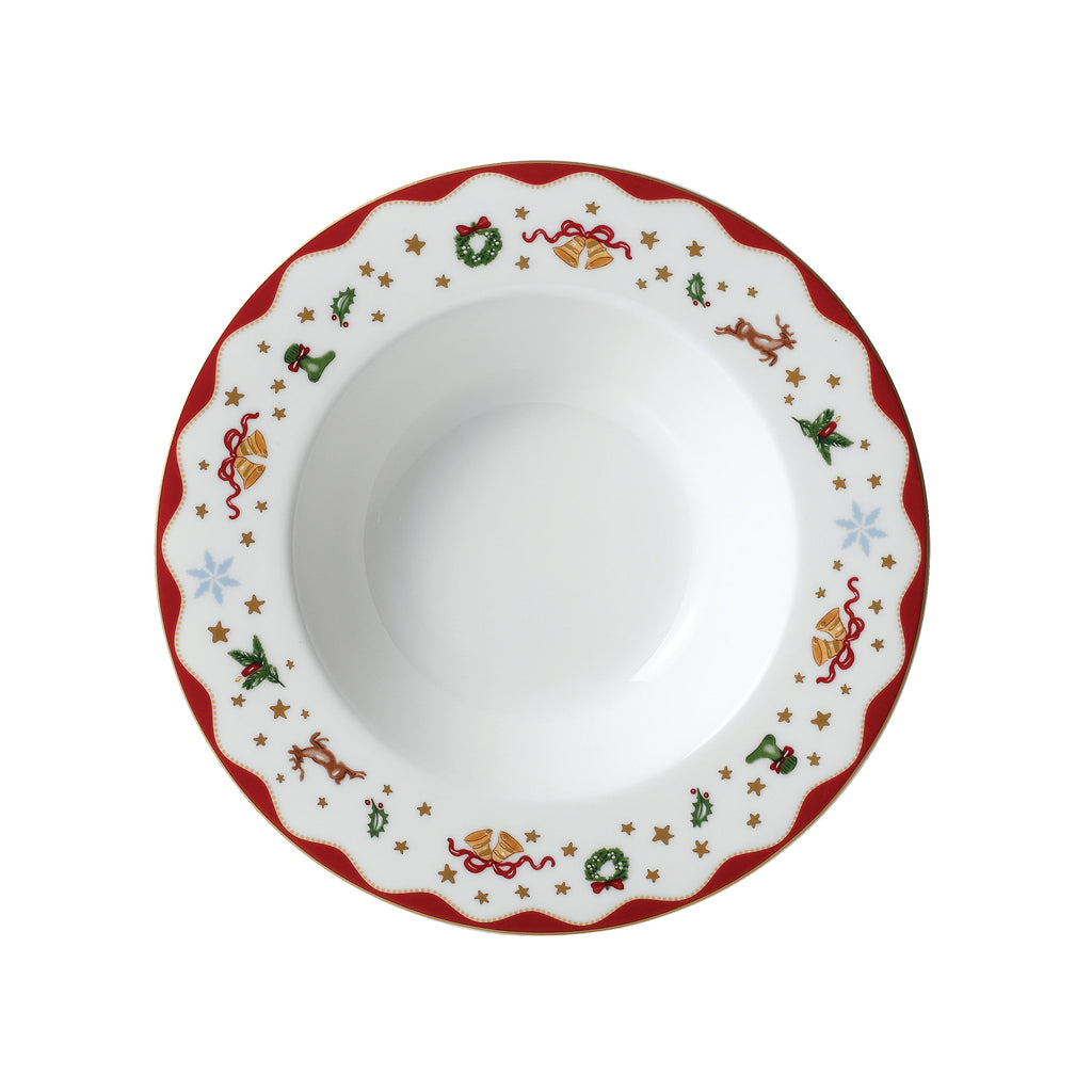 Prouna My Noel Rim Soup Bowl White Background Photo