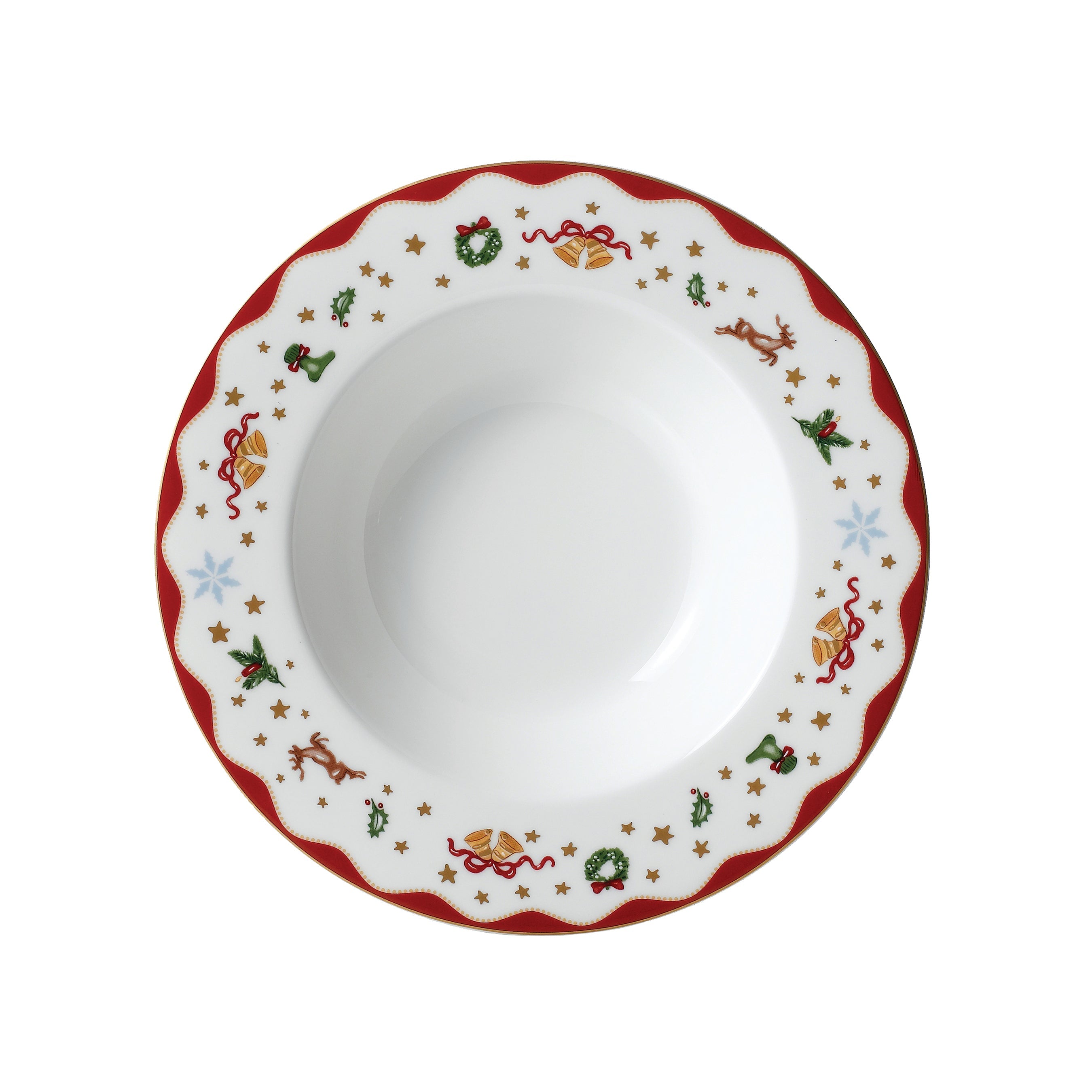 Prouna My Noel Rim Soup Bowl White Background Photo