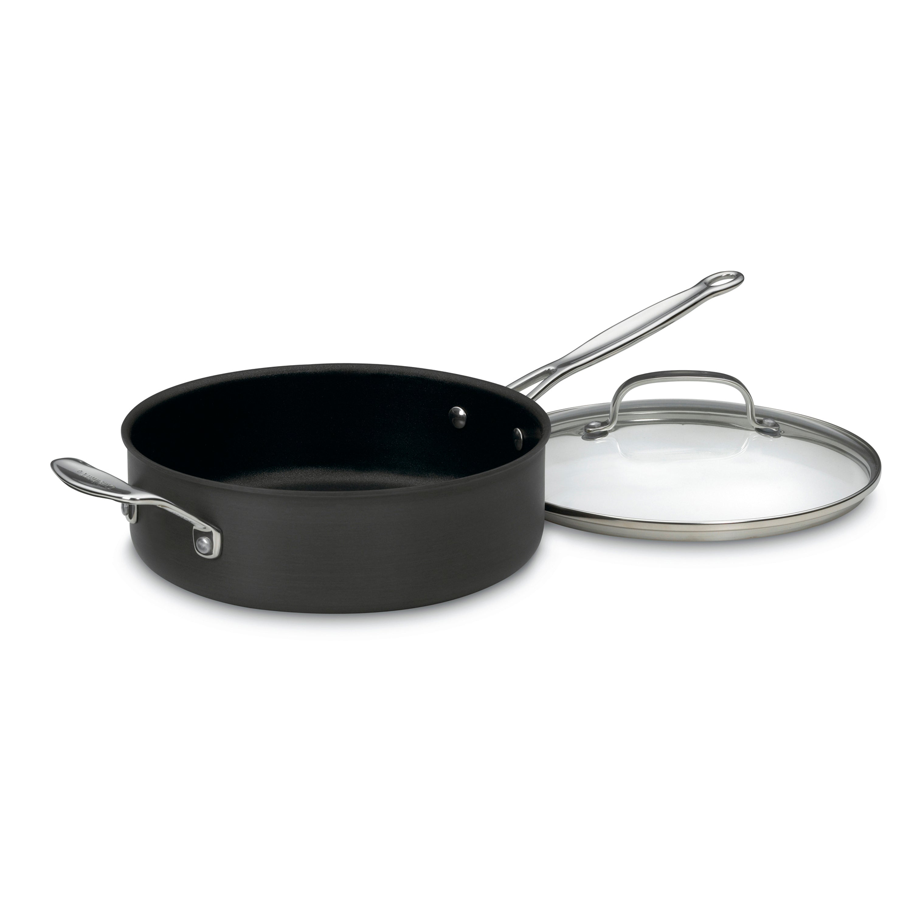 Chef’s Classic® Nonstick Hard Anodized 5.5 Quart Sauté Pan with Cover and Helper Handle