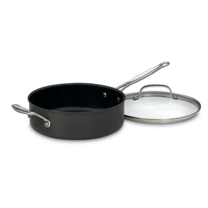 Chef’s Classic® Nonstick Hard Anodized 5.5 Quart Sauté Pan with Cover and Helper Handle
