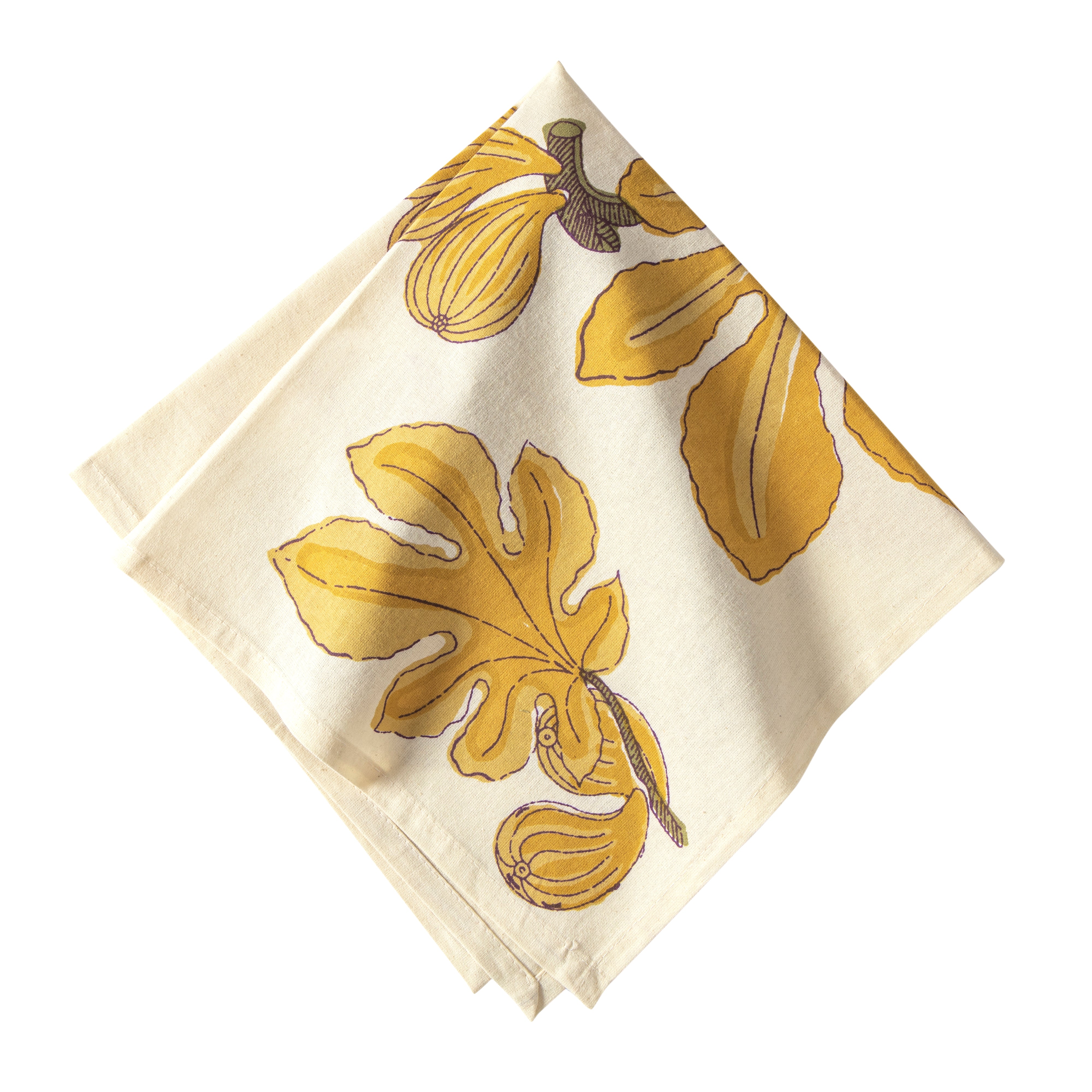 Fig Napkins in Citrine, Set of 6