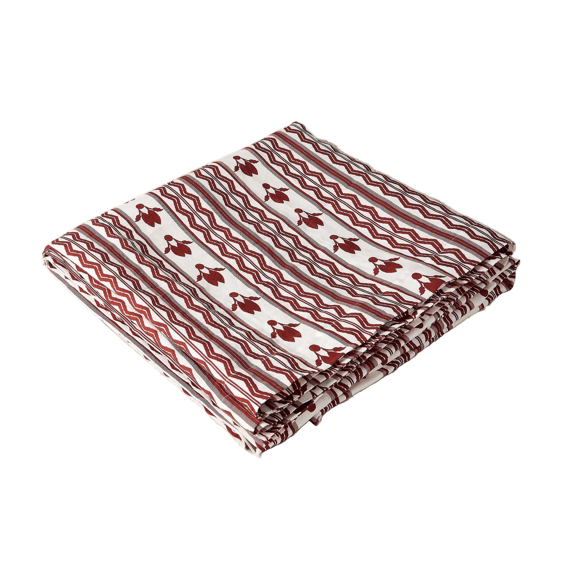 Les Allées de Pins Tablecloth in Red & White - 66" x 126"