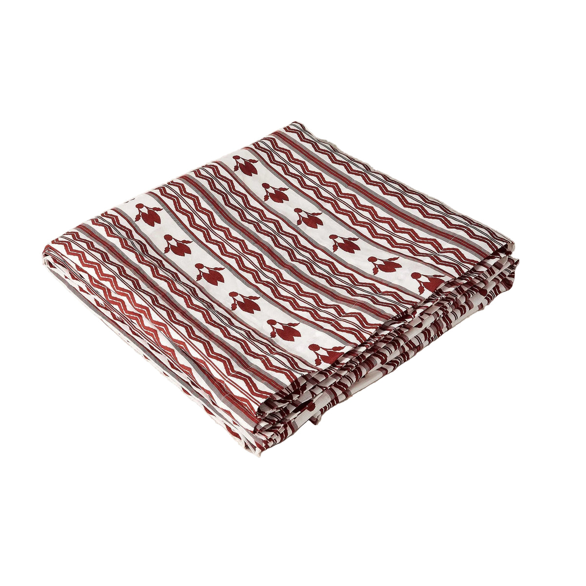 Les Allées de Pins Tablecloth in Red & White - 66" x 165"