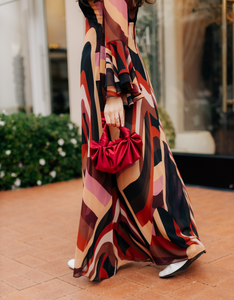 Merlot NLA Silk Knot Bag