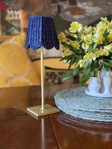 Small Seagrass Shade Cover Scalloped in Navy