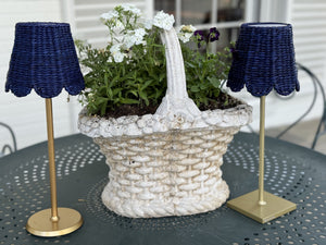 Small Seagrass Shade Cover Scalloped in Navy