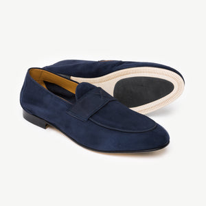 Men's Navy Suede Centesimo