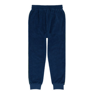 Unisex Navy French Terry Sweatpant With Evergreen Side Piping