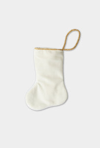 Back view of Boat on the Bay needlepoint stocking with solid white velvet backing