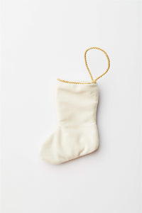 Back view of Tennis Racquets in Pink needlepoint stocking with solid white velvet backing