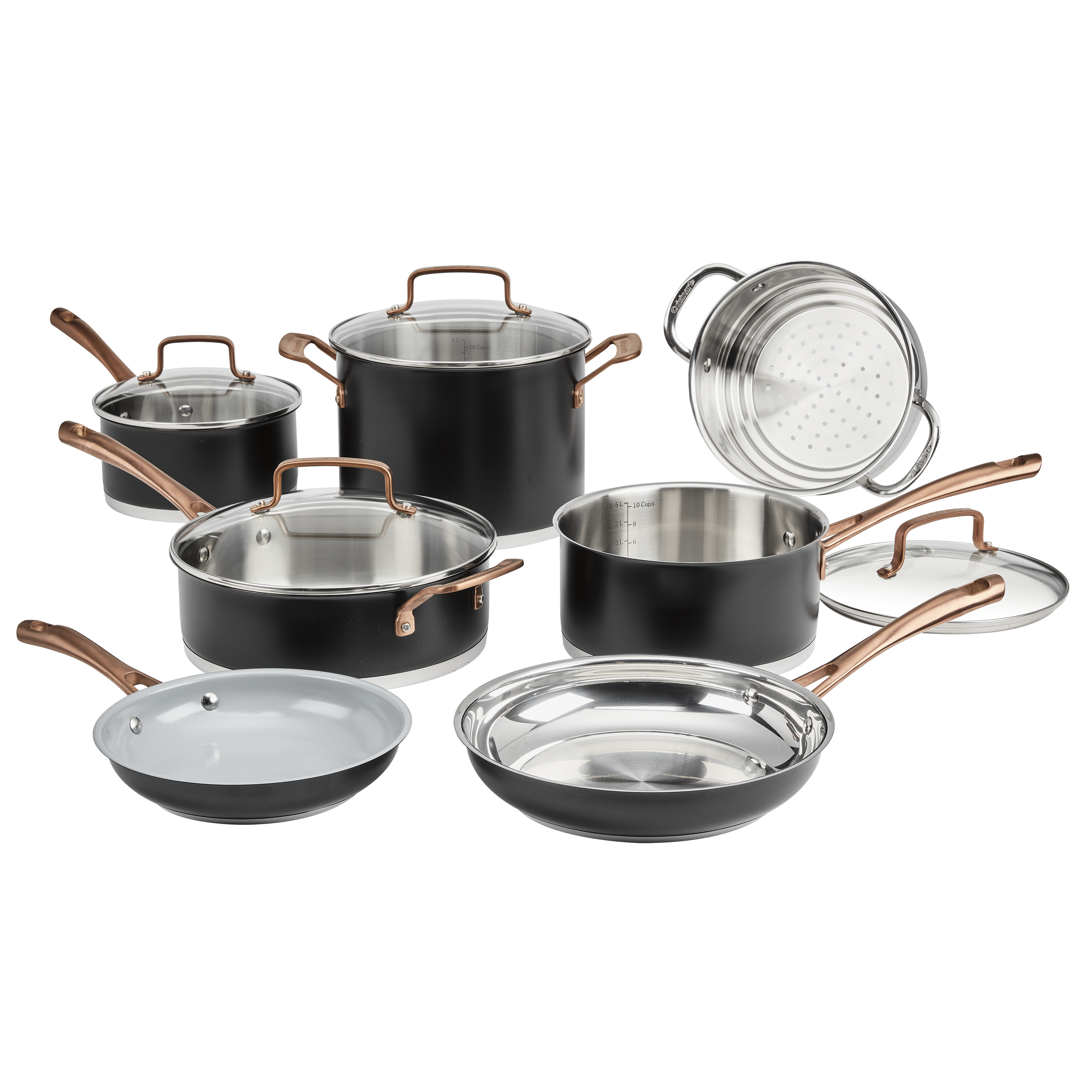 11-Piece Matte Black Elegance Set in Black