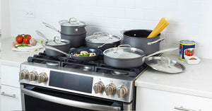 GreenGourmet® Hard Anodized 12-Piece Set in Black
