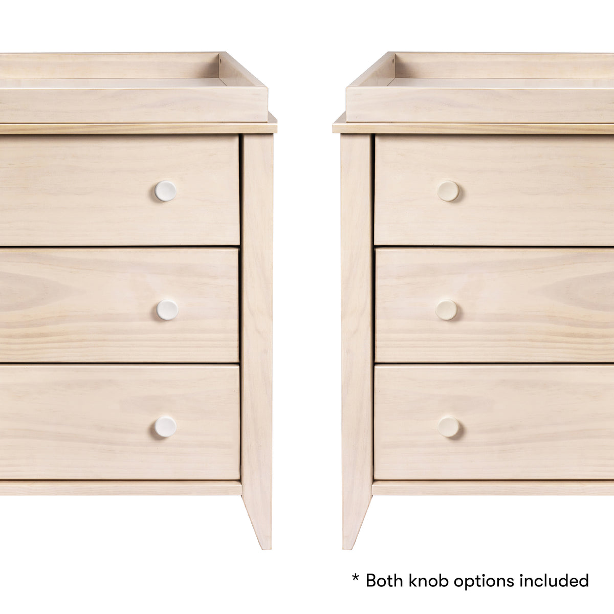 Sprout 3-Drawer Changer Dresser with Removable Changing Tray in Washed Natural & White