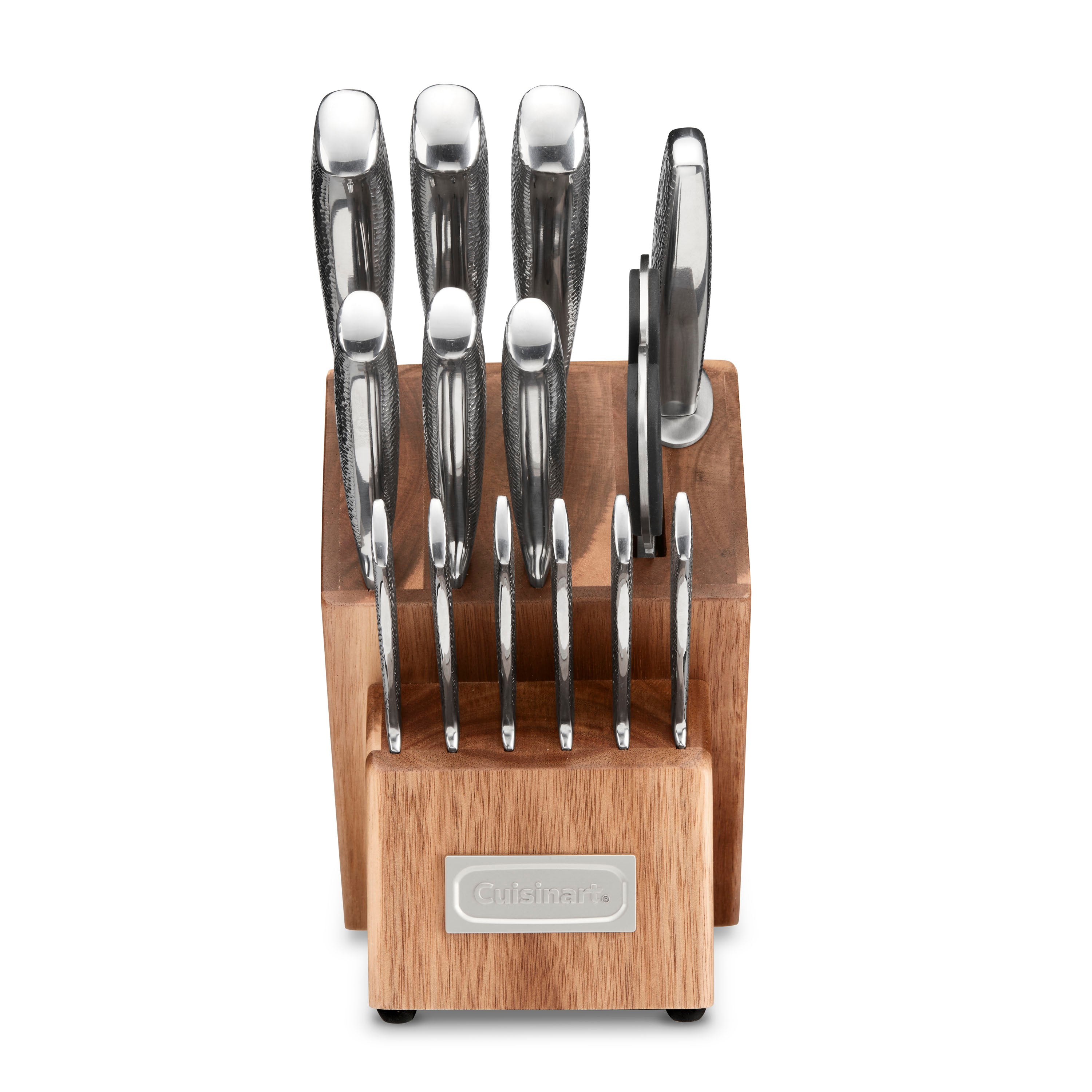15-Piece Stainless Steel Cutlery Block Set in Stainless Steel