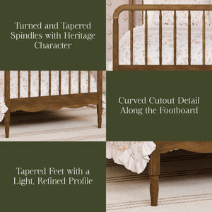 Liberty Spindle Twin Bed in Natural Walnut