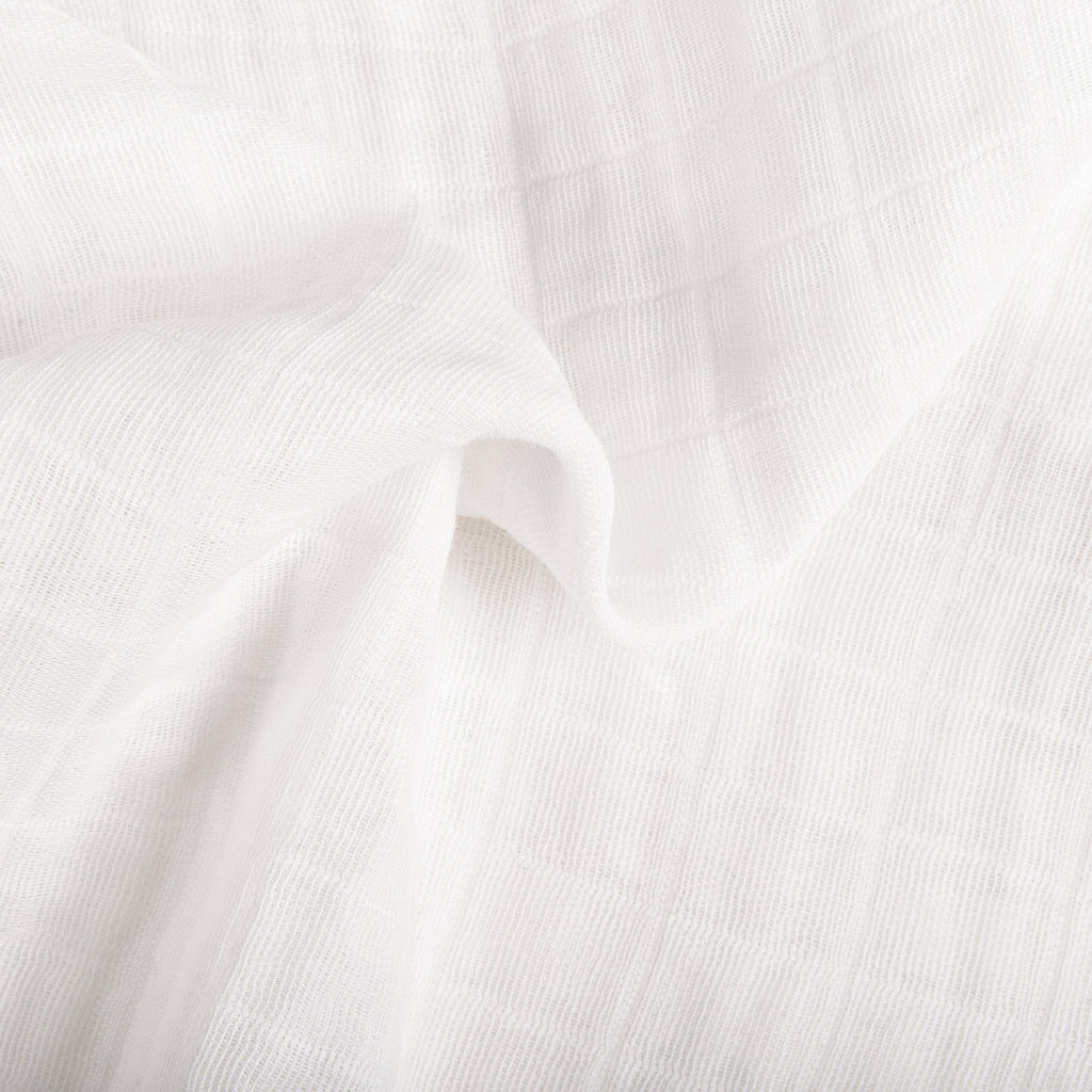 Mini Crib Sheet in GOTS Certified Organic Muslin Cotton in White