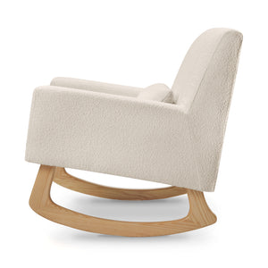 Sleepytime Rocker in Ivory Boucle with Light Legs