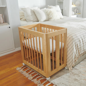 All-Stages Bassinet Sheet in GOTS Certified Organic Muslin Cotton in White