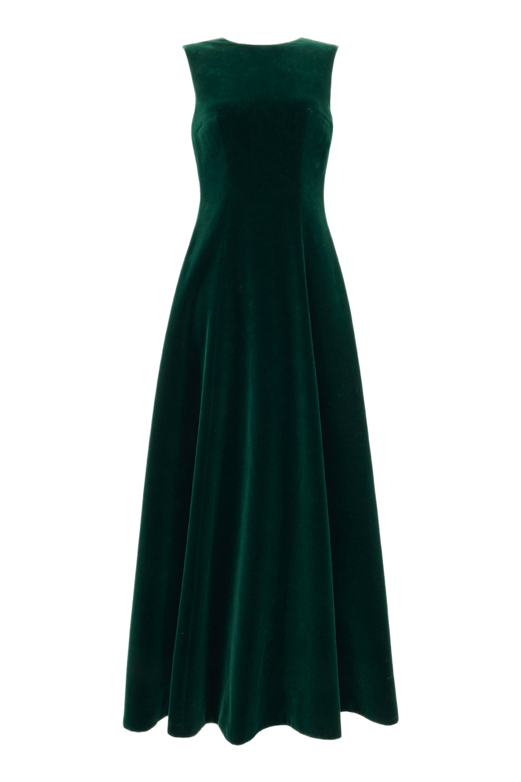Nodin Dress in Green Velvet