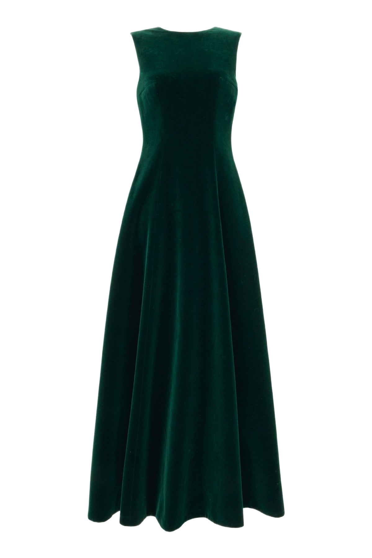 Nodin Dress in Green Velvet