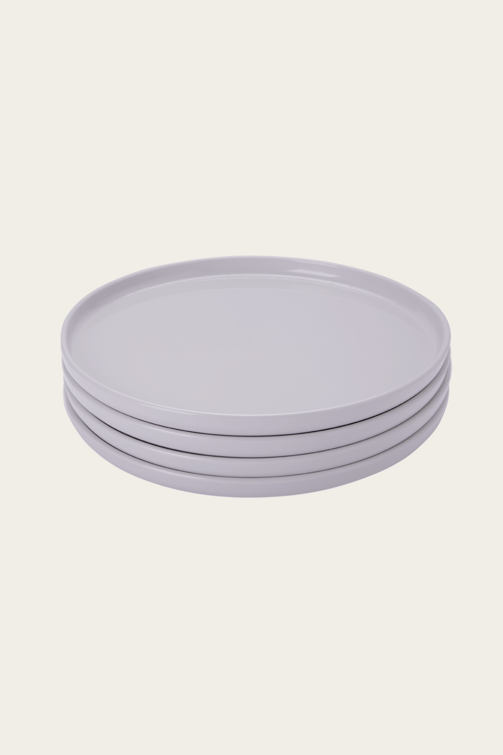 stack of four gray Recette plates