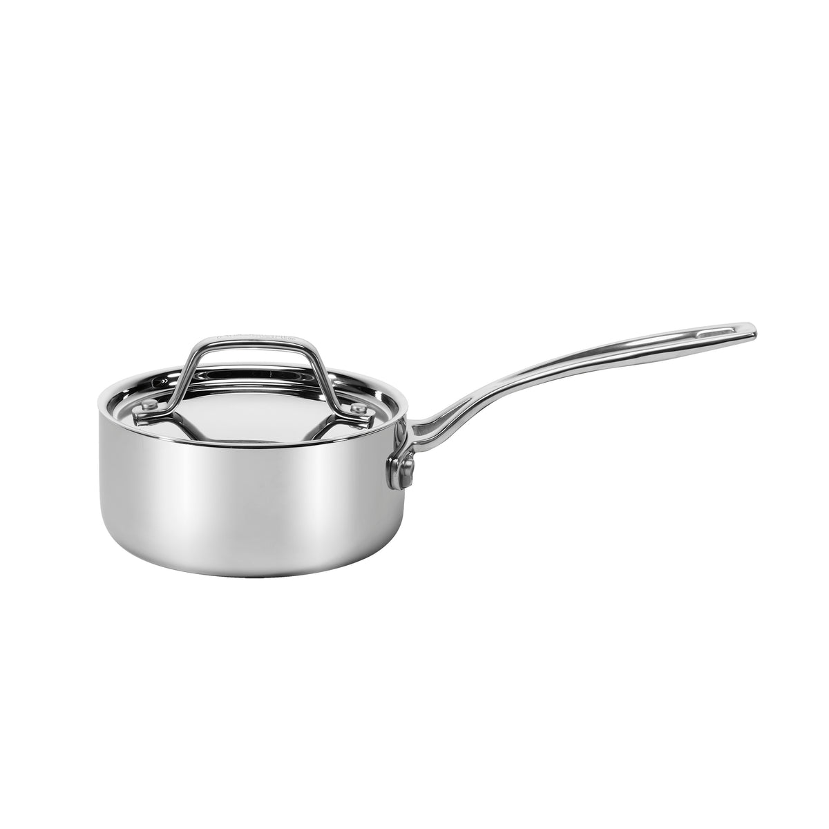 Custom-Clad 5-Ply 1 Qt. Saucepan with Cover in Stainless Steel